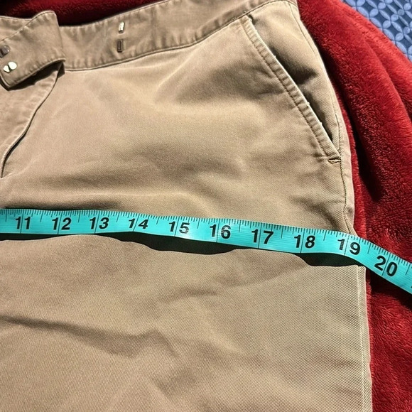 Vintage Talbots  khaki Lycra midi skirt Sz 8 - Picture 11 of 15